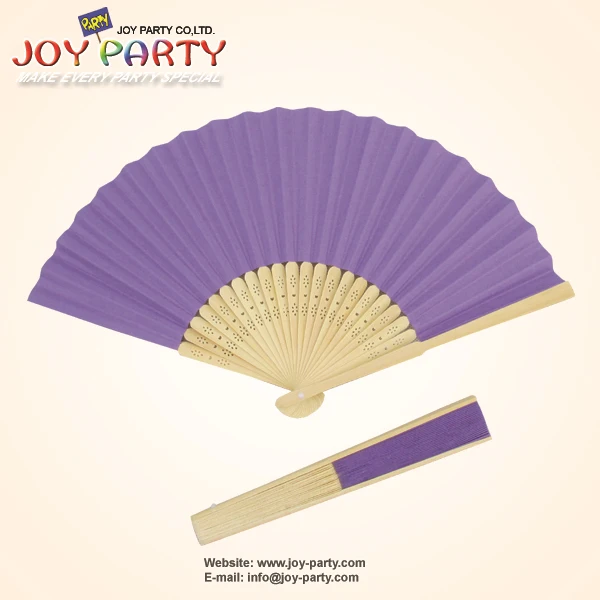 

10pcs/lot 21cm Purple Paper Hand Fan Wedding Party DIY Decoration Promotion Gifts