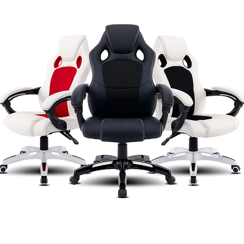 Simple Style Office Chair Multi-function Lifted Rotated Computer Fixed Armrest Household Reclining Leisure Gaming | Мебель