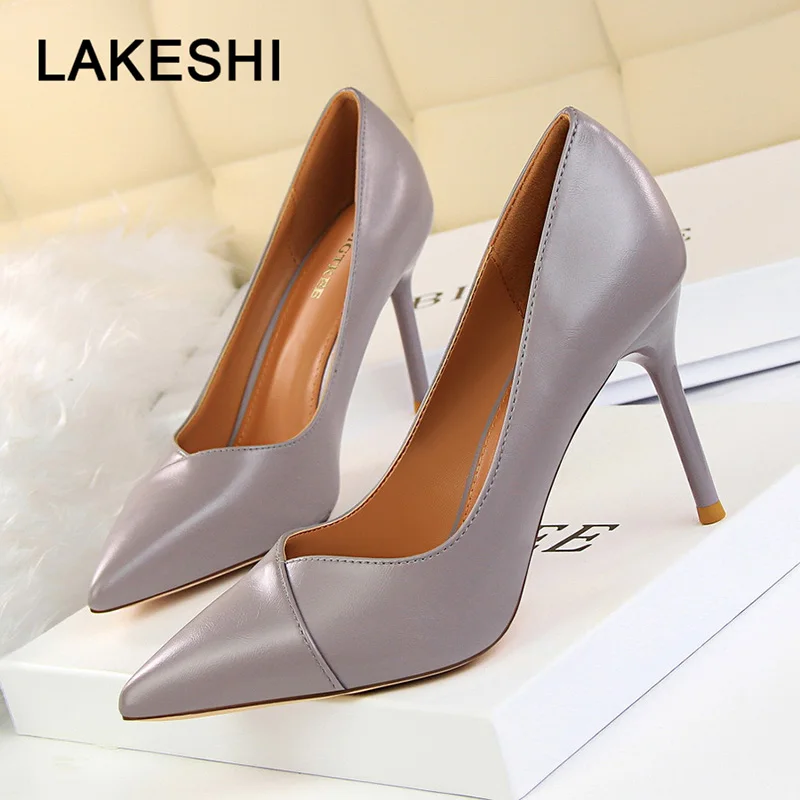 Женские туфли лодочки на высоком каблуке с острым носком новая весенняя женская