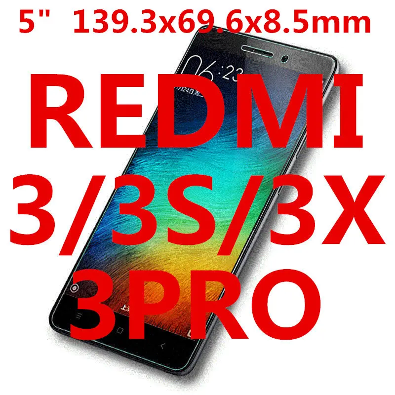 Закаленное стекло для Xiaomi Redmi NOTE 3 PRO глобальная версия 152 мм Redmi 4X 5A 4A Note 5A Pro Note 4X4 mi5x mi6 A1 mi4 закаленное - Цвет: Redmi 3S 3X