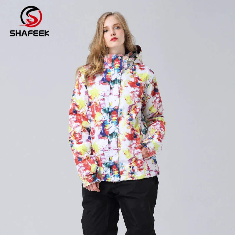 SHAFEEK -30 Degrees Women Skiing Jackets and Pants Suit Warm Women's Snow Snowboard Clothes Winter Dress Ski Suits Set Female | Спорт и