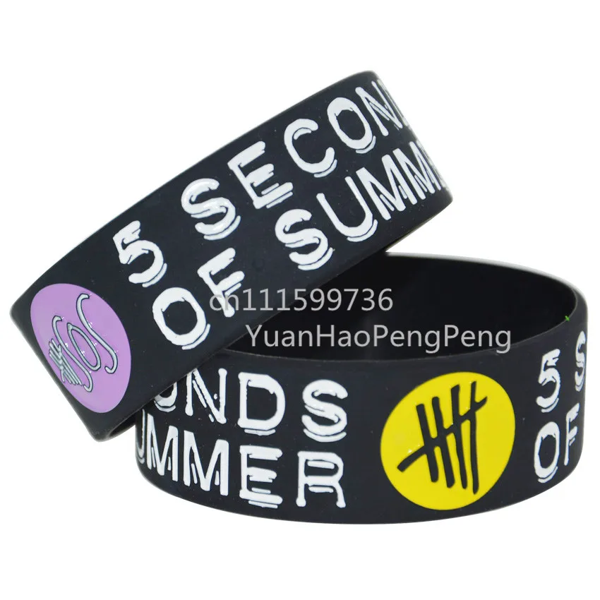 25 шт./лот 5SOS логотип 5 секунд лета силиконовый браслет|bracelet silicon logo|wristband 5sos5sos wristband