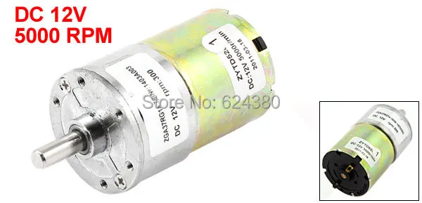Редукторный двигатель постоянного тока 12 В 5000 об/мин редукторный 6 мм диаметр