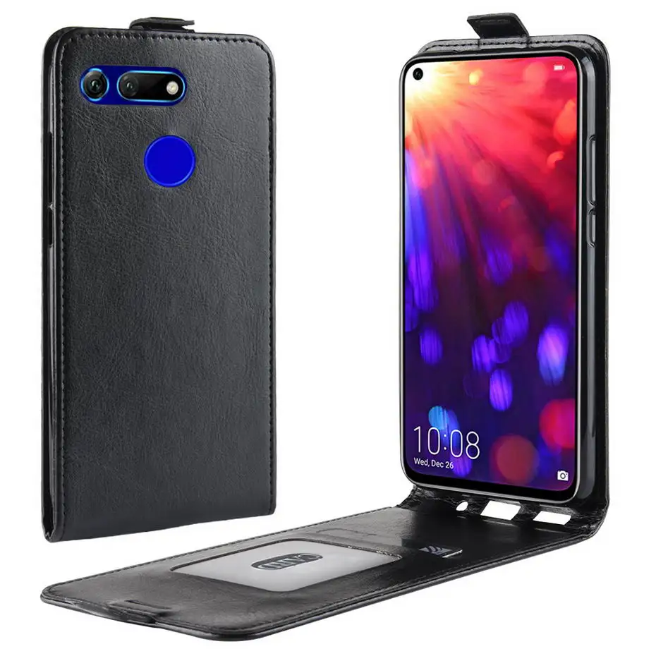 Роскошный Вертикальный флип чехол для Huawei Honor V20 из искусственной кожи View 20 с