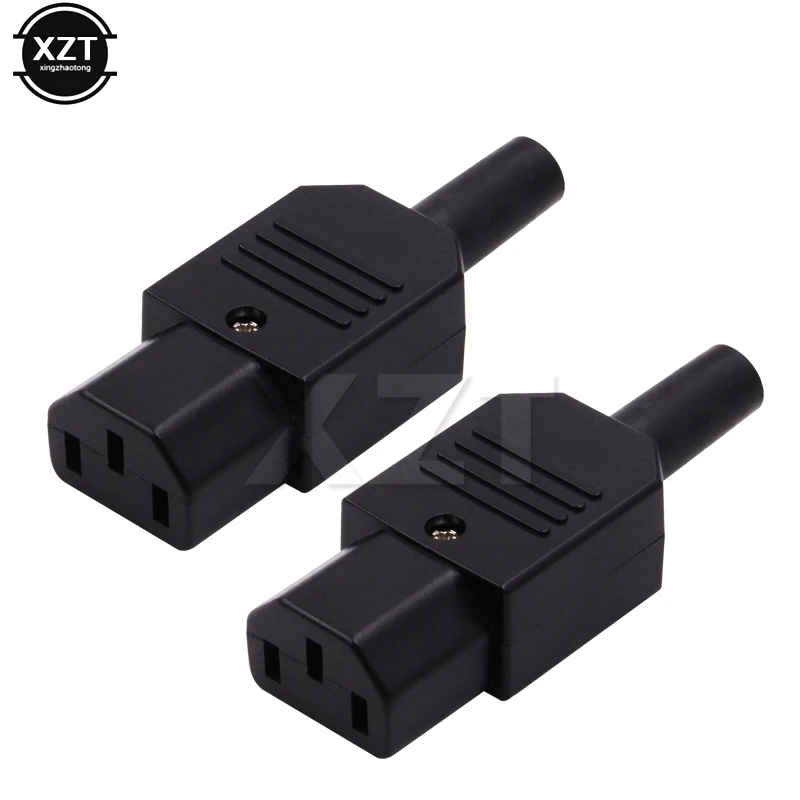 1 шт. IEC 320 C13 гнездовая вилка Rewirable разъем питания 3pin AC Розетка 10A 250В черная