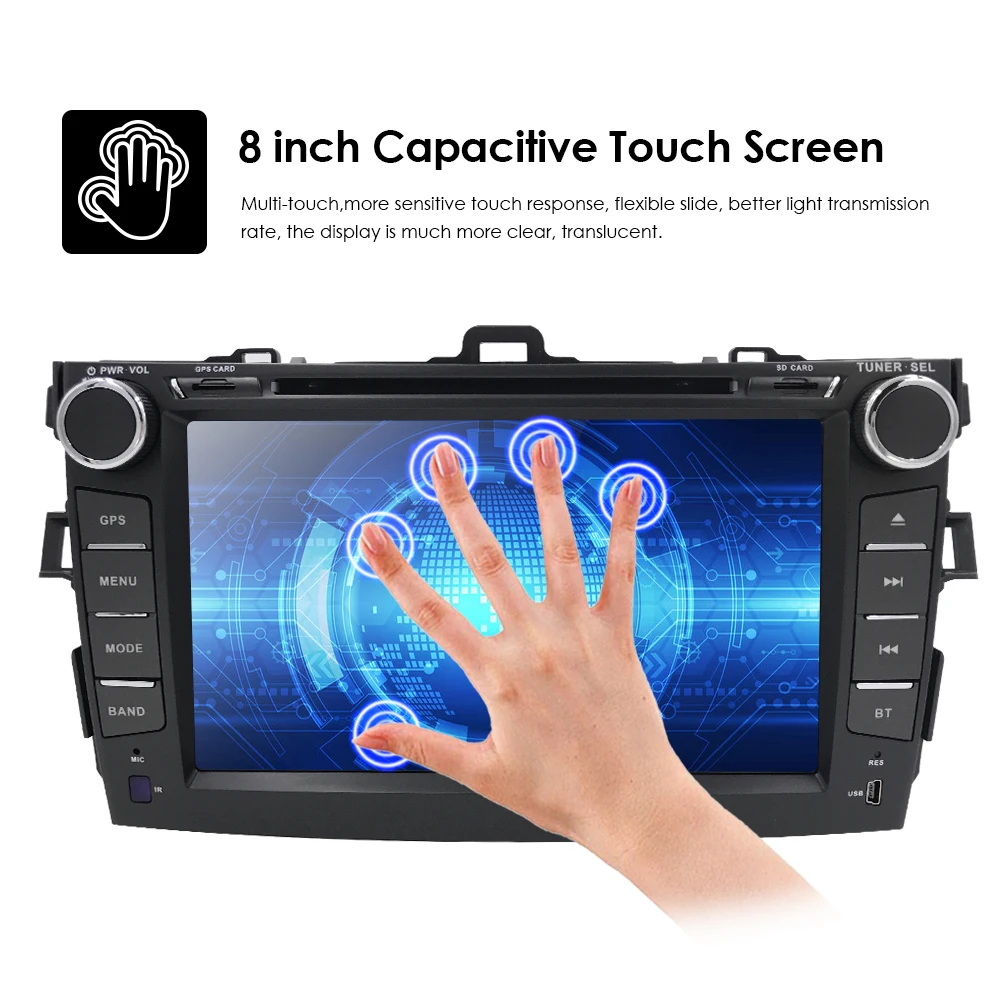 8G карты " 2 din MTK3360 автомобильный DVD Automotivo dvd-плеер для Toyota Corolla с Bluetooth Радио Стерео gps навигационная камера