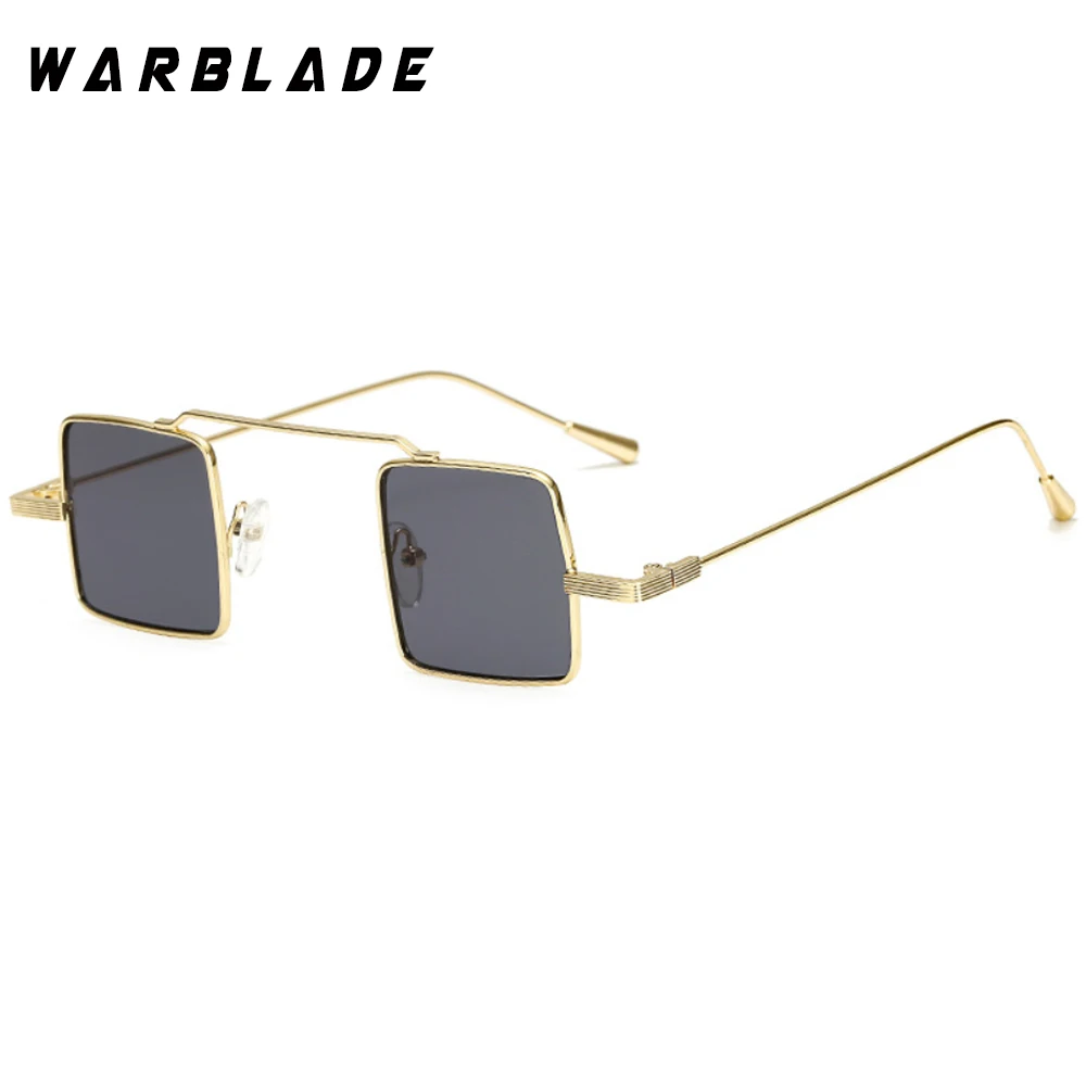 gold grey WarBLade Модные женские очки, оправа для мужчин, Золотая оправа для очков, винтажные Квадратные прозрачные линзы, оптическая оправа для очков - Цвет оправы: gold grey
