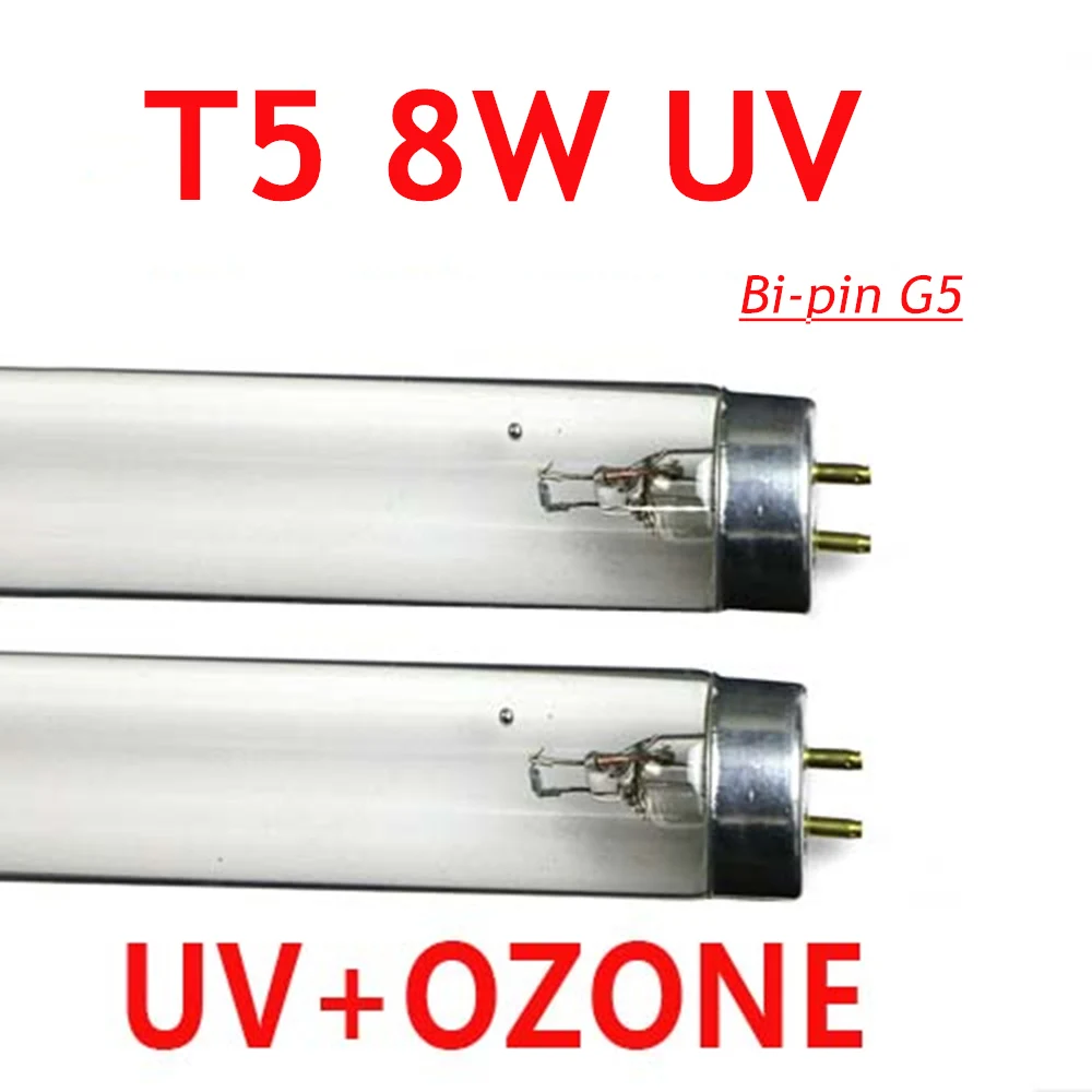 T5 8w with OZONE 2x кварцевый УФ озоновый бактерицидный стерилизатор светильник для замены трубок T5 4 Вт/6 Вт/8 Вт T8 10 Вт/15 Вт для дезинфекции бактериальных клещей - Мощность в ваттах: T5 8w with OZONE