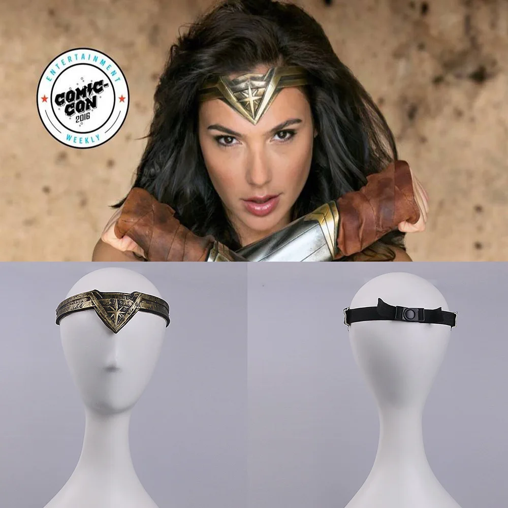 2017 кожаный головной убор Wonder Woman из фильма супергерой Диана Принц металлический