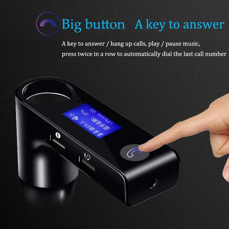 Автомобильный комплект jajabor с Bluetooth громкой связью fm передатчик A2DP MP3 плеер