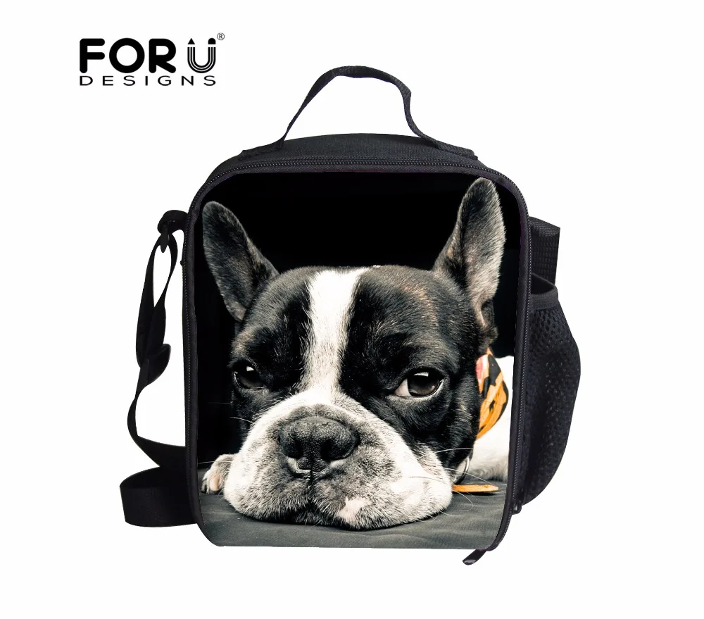 

3D Zoo Animal Bento Lunch Bag Cute French Bulldog Insulated Picnic Food Bags for Kid Women Men Thermal Insulation Bolsa Termica