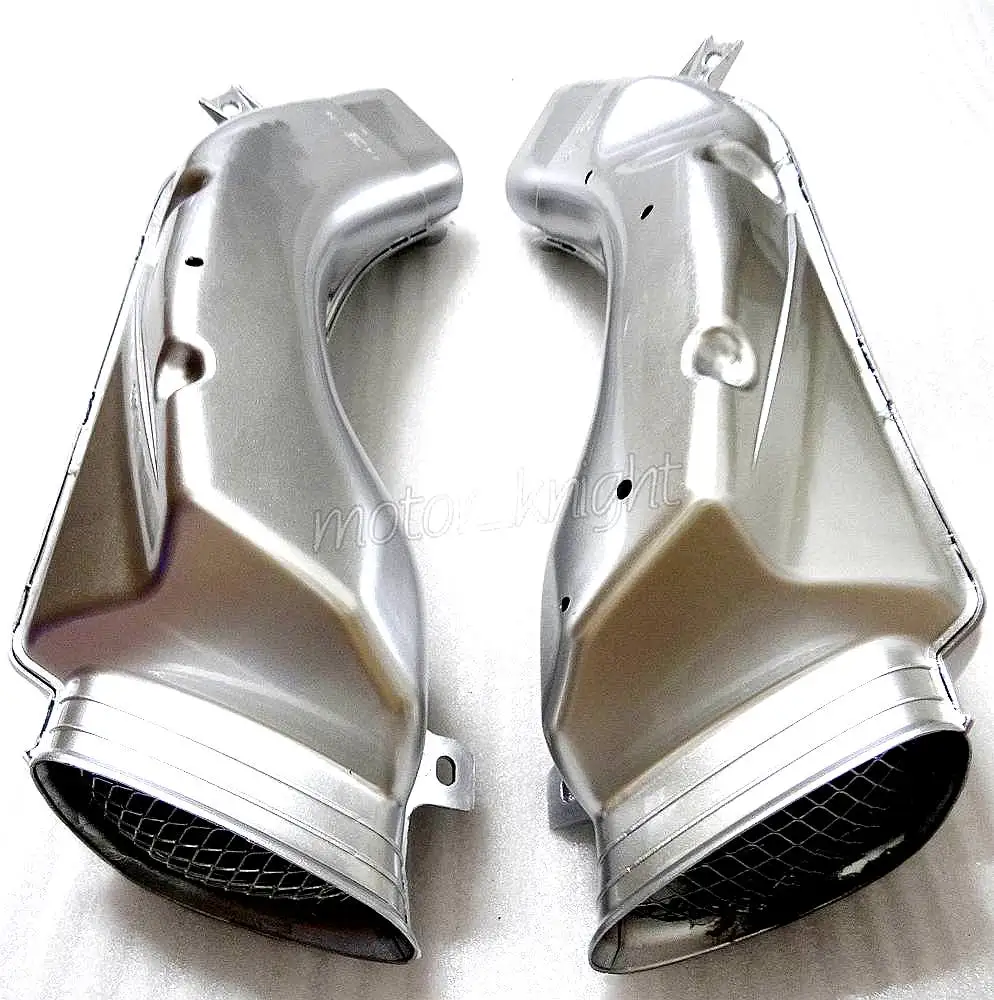 ОЗУ Воздухопровод канал для Suzuki GSXR 600 750 GSX-R K1 2000 2001 2002 2003/GSX-R1000 00 01 02 GSXR1000 саквояж черного и синего красного цвета - Цвет: Серебристый