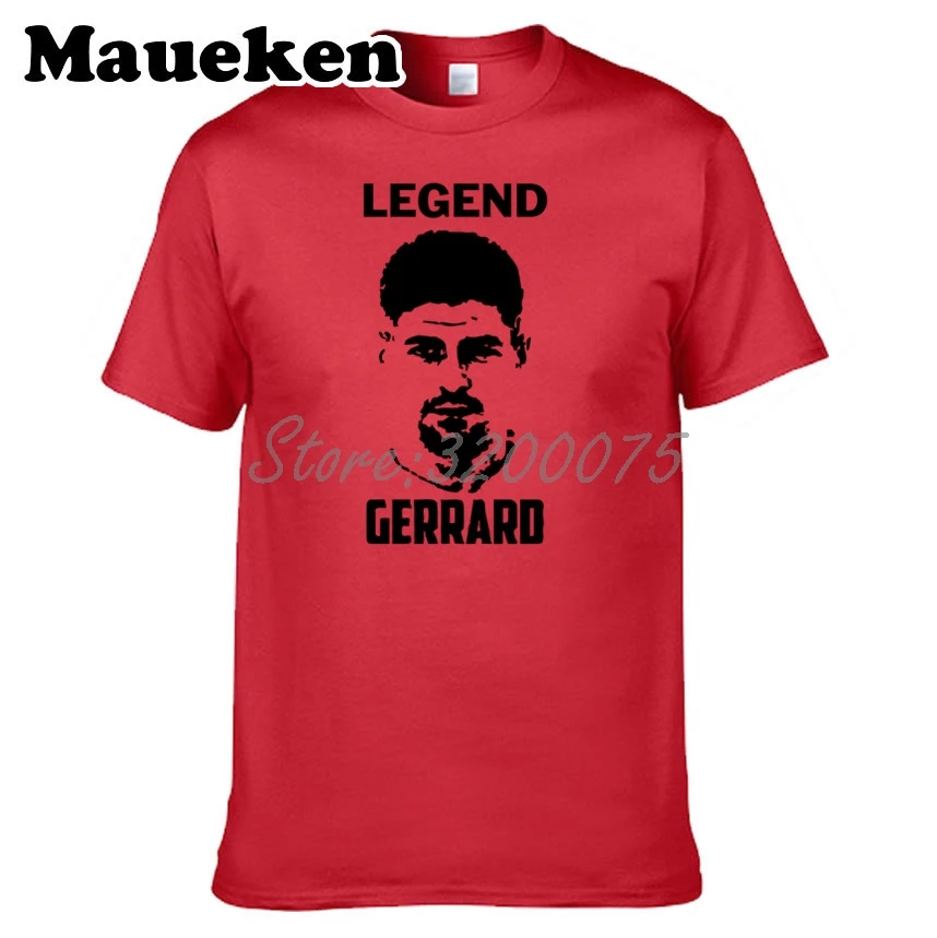 Мужская футболка Steven Gerrard Legend #8 Captain для фанатов Англии подарок с круглым вырезом