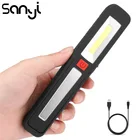 Светодиодный рабочий светильник с COB матрицей, портативный фонарь со встроенным аккумулятором, фонарь с 3 режимами работы, аварисветильник фонарь с USB-зарядкой