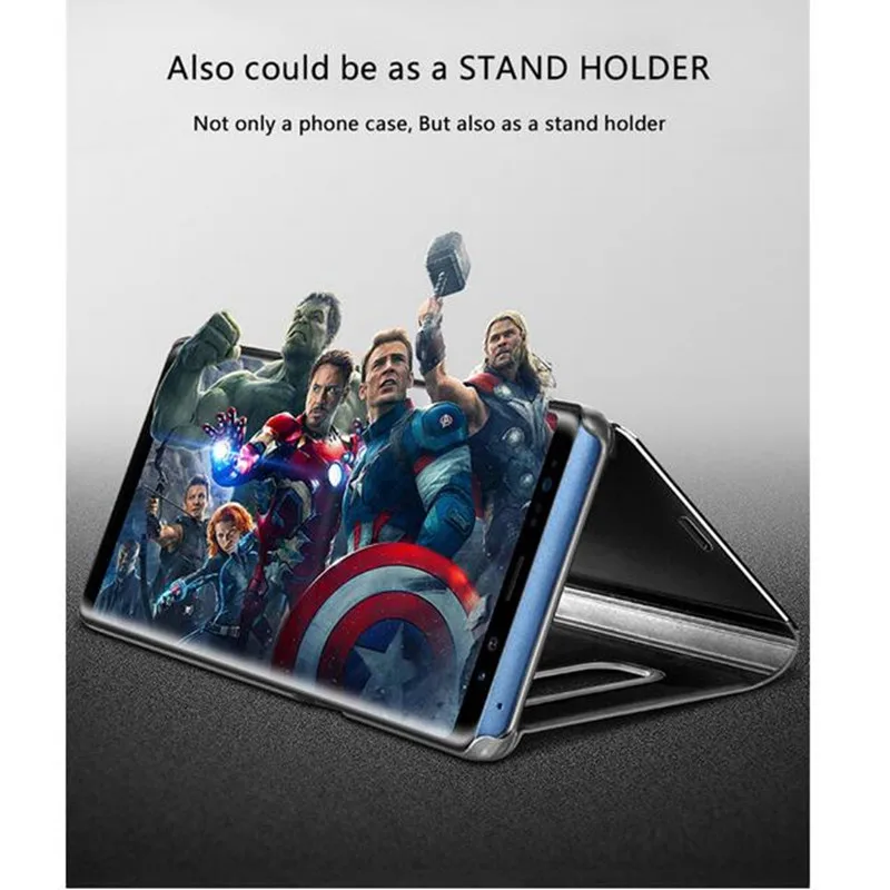 Y5 Y6 премьер-чехол для зеркала Smart View флип-чехол телефона huawei Prime покрытие