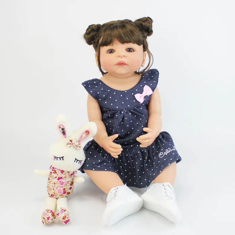 55 см полностью силиконовый виниловый корпус Reborn Girl Lifelike Baby Doll новорожденная принцесса Малыш игрушка Bonecas водонепроницаемый подарок на день рождения