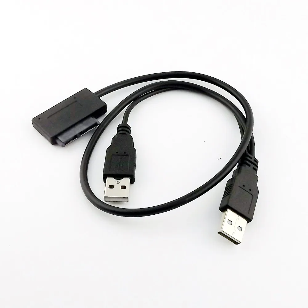 1x двойной USB 2 0 A папа преобразователь Slim SATA 7 + 6pin адаптер простой в вождении