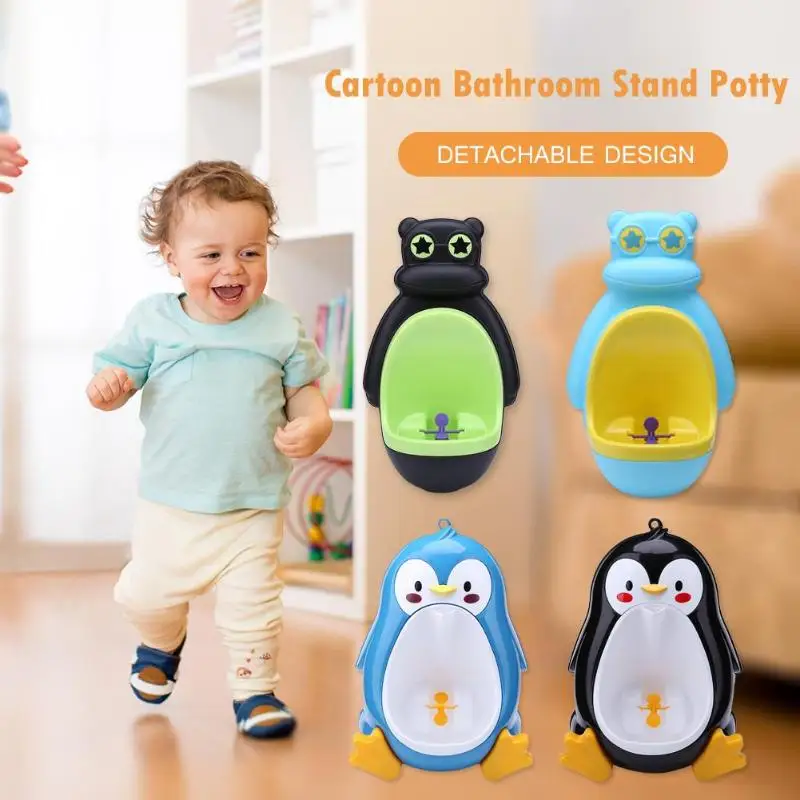 New Arrival Safety Babies Urinal Boy Potty Toilet Cartoon Penguin Owl Animal Shape Bathroom Standing Wall-Mounted | Мать и ребенок