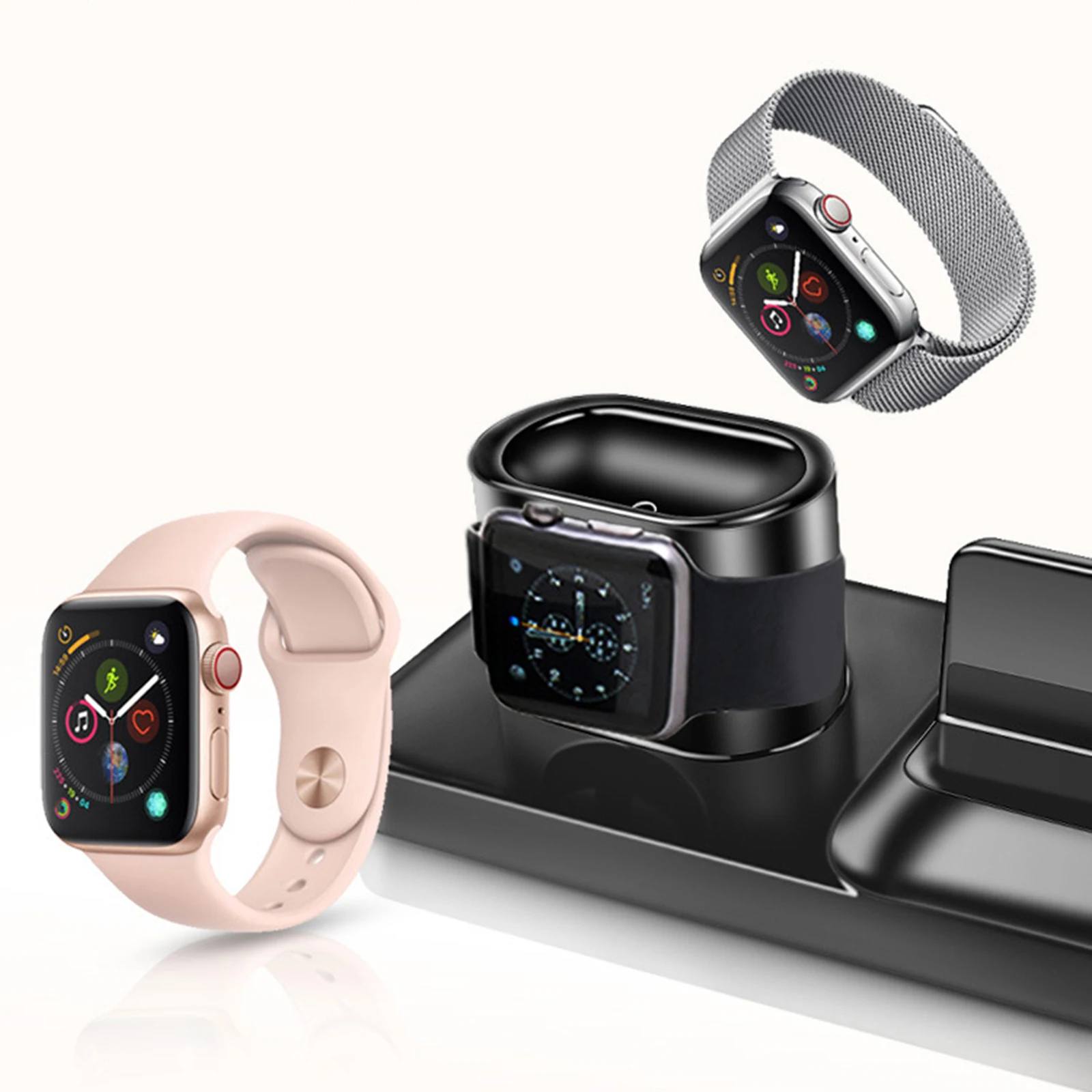 3 в 1 Магнитный Держатель зарядного устройства для телефона iPhone для AirPods/iWatch Беспроводная зарядная док-станция