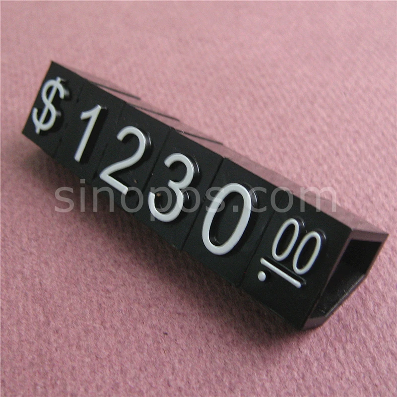 X Large комбинированный ценник доллар евро цифры кубики с защелкой наклейка для