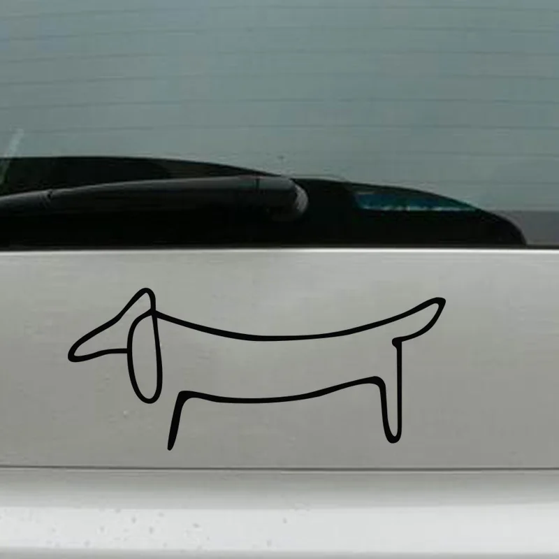 Такса компьютерные наклейки животные контурные настенные Стайлинг автомобиля