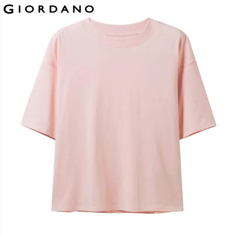 Giordano женская футболка с коротким рукавом свободного покроя круглым вырезом