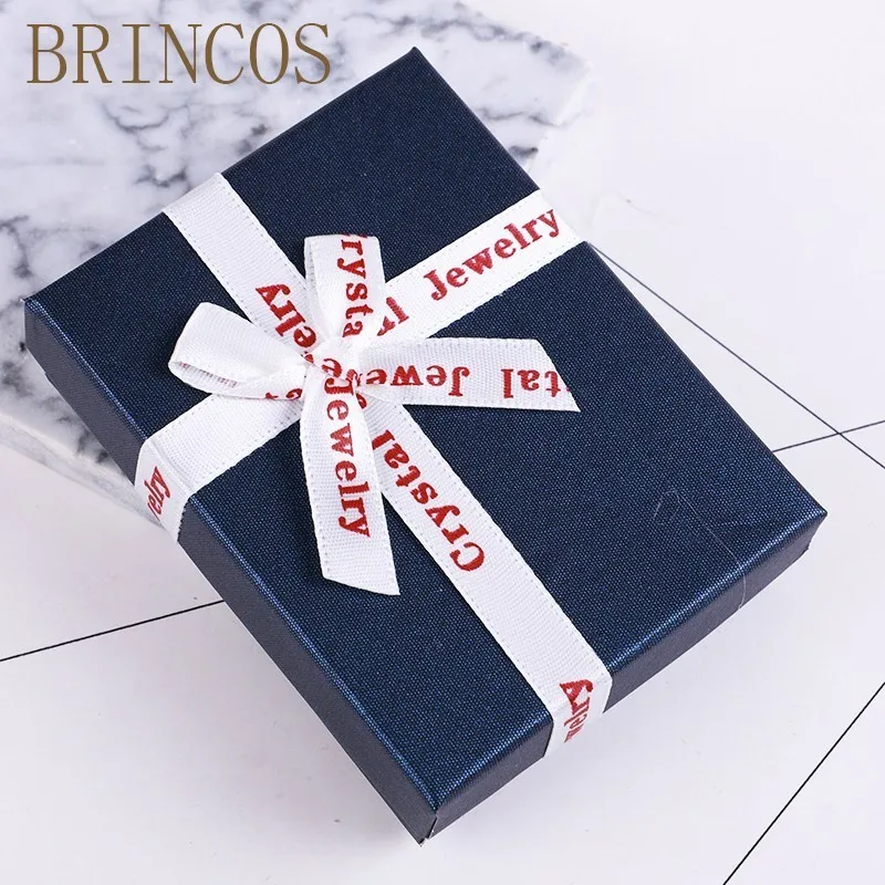 9X7X3 cm Обручальное кольцо, серьги, ожерелье, квадратная коробка для хранения ювелирных изделий, Подарочная коробка-дисплей, кронштейн, красный, белый, темно-синий, новая - Цвет: 9X7X3 cm