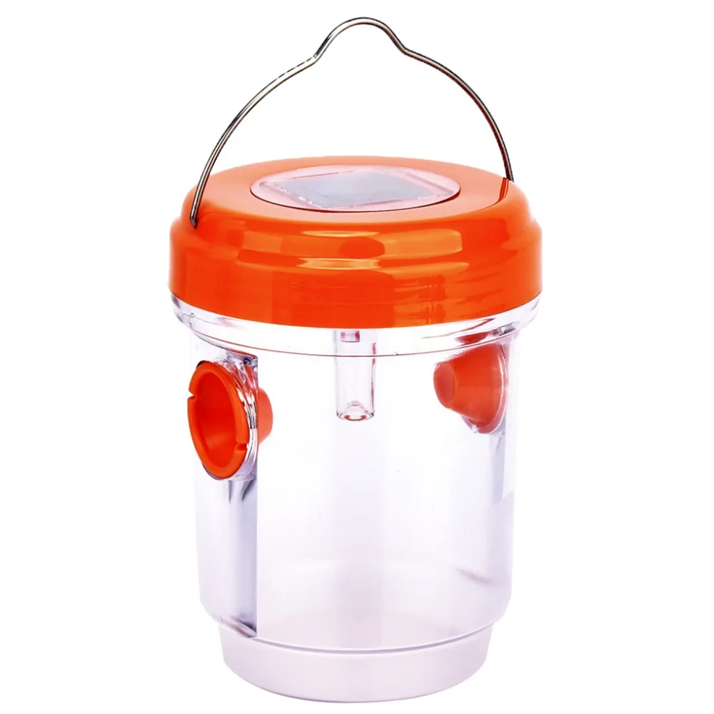 

Wasp Trap Fly Trap Insect Trap Waterproof Catcher Outdoor Plastic Solar Powered With Ultraviolet LED Light Hornets Bees Trap