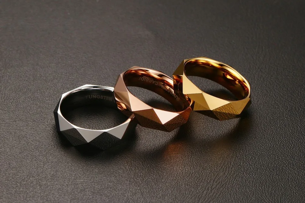 Top Quality Tungsten Steel 3 Color Prism Ring Men Party Trend Personality Rings Fashion Jewelry|fashion rings|ring fashionpersonalized ring |