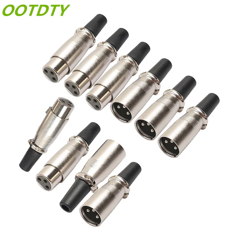 OOTDTY 5 пар XLR 3-контактный гнездовой разъем/штекер аудио микрофон разъем |