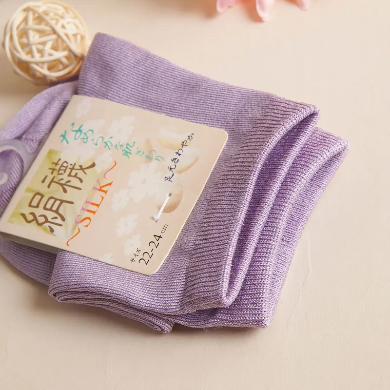 Многоцветные шелковые носки женские из 70% 80% шелка дышащий дезодорант с высоким