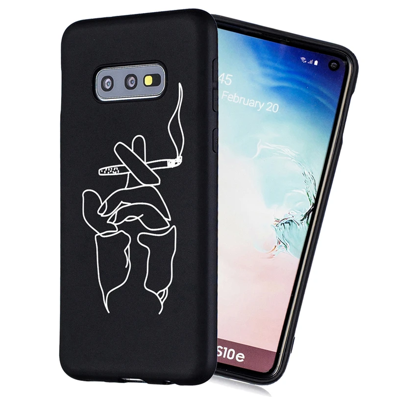 Чехол для телефона Samsung Galaxy S10 S10E S9 S8 Plus резиновый мягкий силиконовый окрашенный