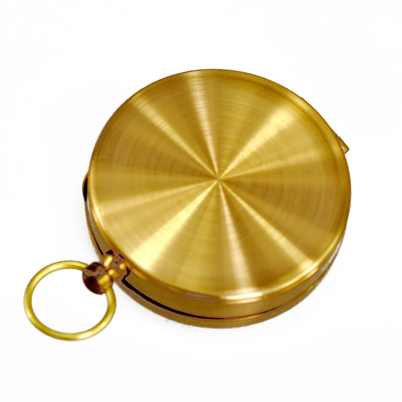Бесплатная доставка походный портативный латунный Карманный Золотой компас с
