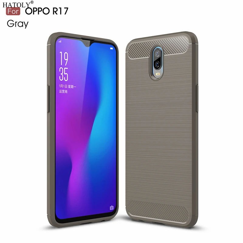 HATOLY чехол для OPPO R17 противоударный мягкий ТПУ матовый прочный силиконовый