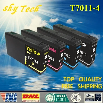 1 комплект совместимых картриджей для T7011-T7014, для Epson WP-4000 WP-4015DN WP-4095DN WP-4500 WP-4515DN и т. д.