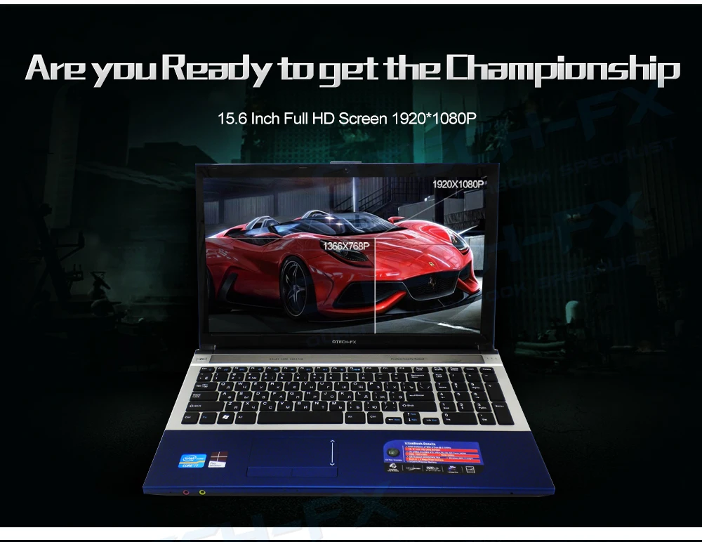 15.6" Ultrabook 8GB RAM SSD 256GB 512GB Metal CPU Intel Core i7 Games PC Business School Arabic AZERTY Spanish Russian Keyboard