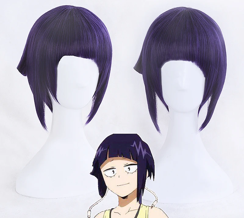 Аниме My Hero Academia Kyoka Jiro короткий фиолетовый черный парик Jirou Kyouka термостойкий
