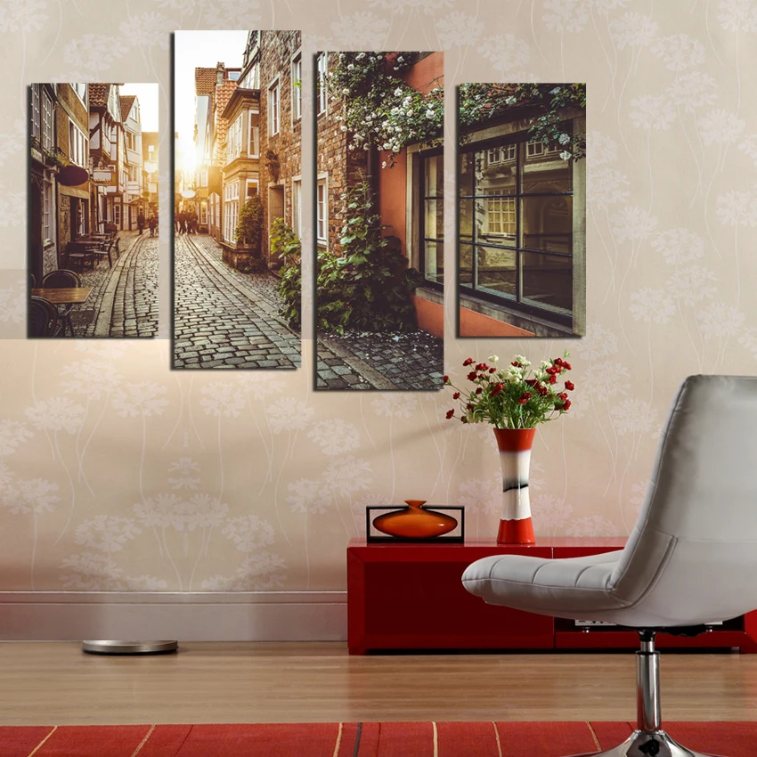 

London urban street building landscape City Landscape Scenery Fabric Silk Posters And Prints for Home Decor
