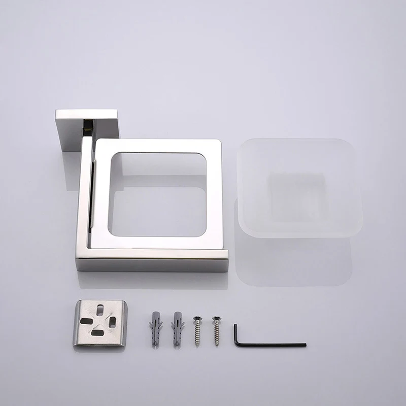 Leyden European Style Light Brushed Glass Soap Dish Holder 304 Stainless Steel Wall Mounted Silver Bathroom Accessories | Обустройство