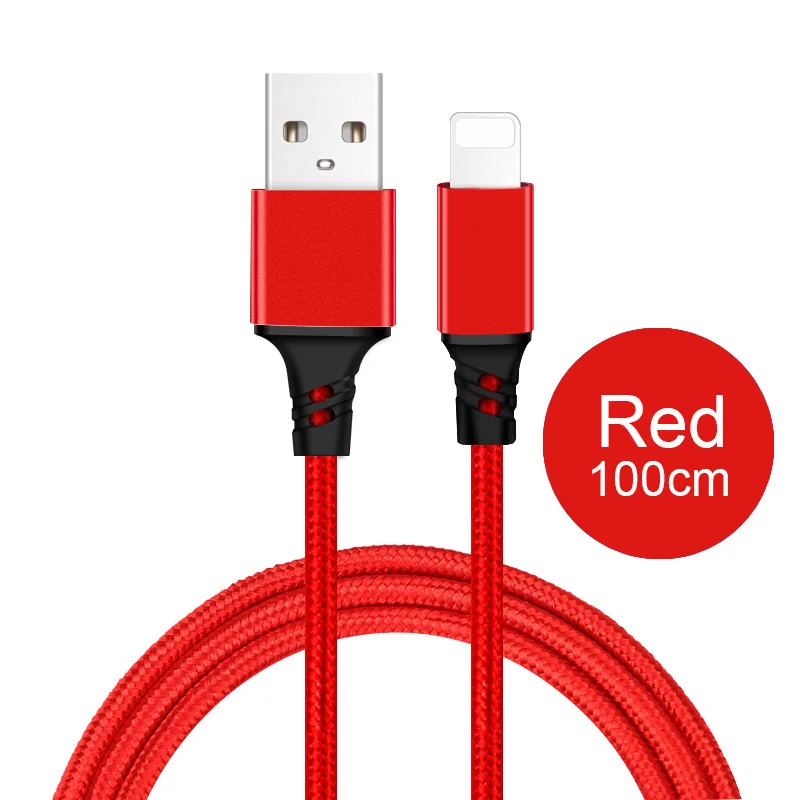 Red 100CM 3в1 2в1 USB кабель для iPhone X 8 7 6 Micro usb type C кабель для samsung S9 S8 Быстрая зарядка кабель 3A зарядное устройство короткий длинный шнур - Цвет: Red 100CM
