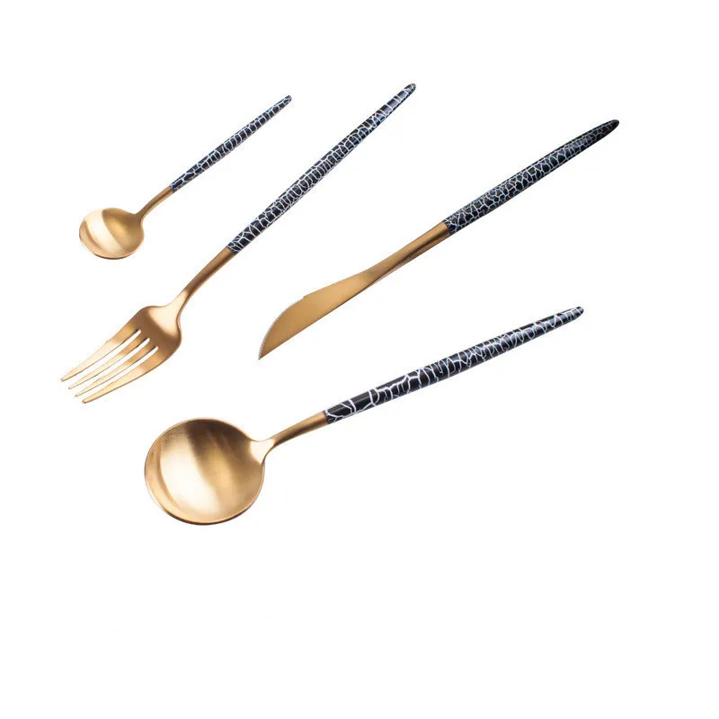 24 шт./компл. Лидер продаж в Европе набор столовых приборов из нержавеющей стали