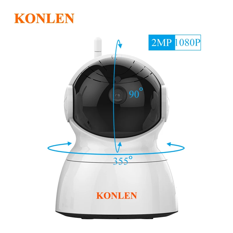 KONLEN 2MP HD PTZ CCTV Ip камера WIFI Беспроводная 1080P ночное видение аудио Домашняя