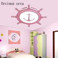 simple modern creative mediterranean children room lamps boy bedroom lamps led corsair lightship rudder postage free