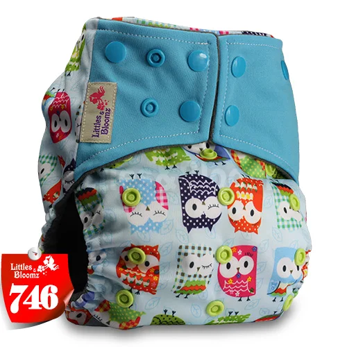 [Littles&Bloomz] Детские моющиеся многоразовые тканевые подгузники, бамбуковый уголь, один размер, подгузники, обертывающиеся вставки - Цвет: 746