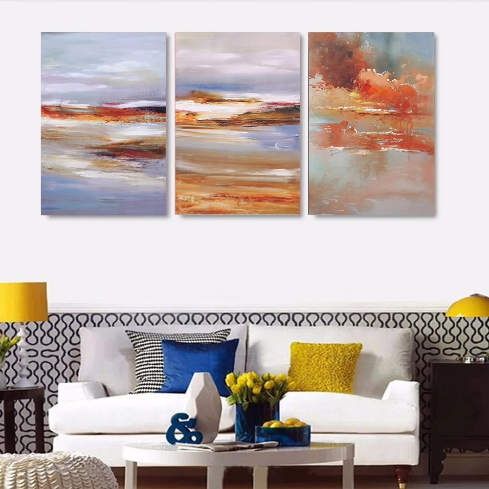 

3 Panel Modern Abstract Painting Canvas Poster Print Colorful Watercolor Graffiti Painting Home Decoration Wall Painting