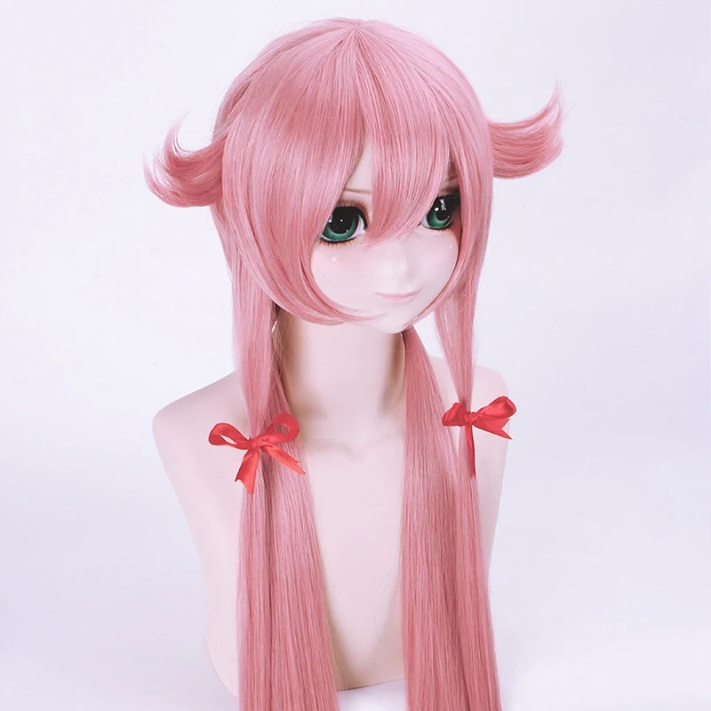 Mirai Nikki Gasai Yuno женский парик для косплея аниме длиной 100 см прямой розовый