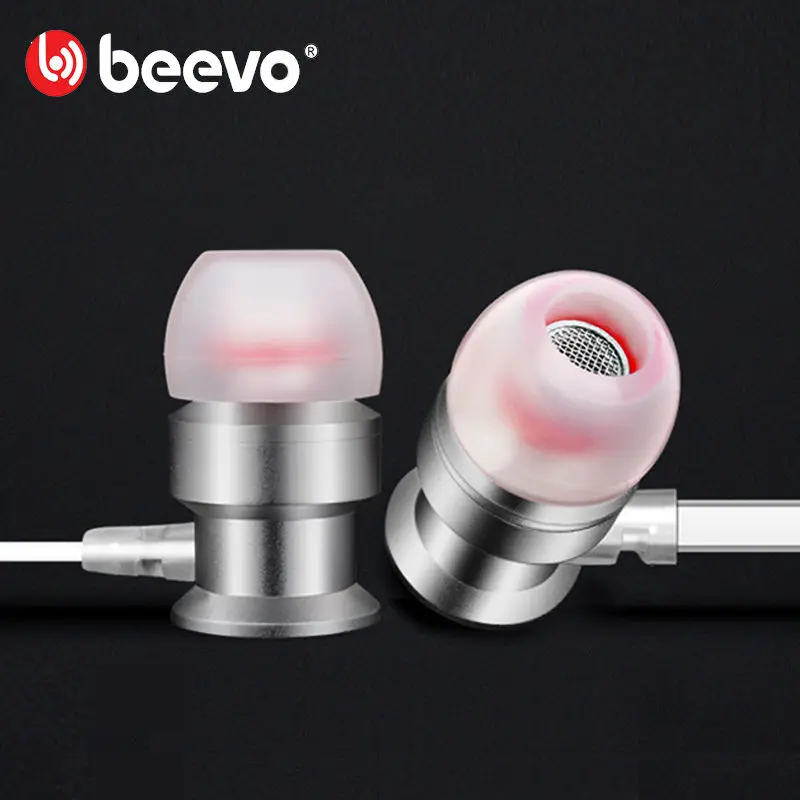 Original Beevo EM270 In-ear Earphone with MIC Volume Control Amazing Sound Metal Headset 3.5mm 1.25m Noise Cancelling Sport
