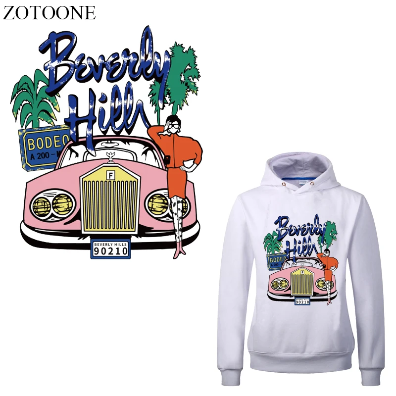 

ZOTOONE Iron on Transfer Car Girl Patches for Clothing DIY T-shirt Applique Heat Transfer Vinyl Letter Tree Patch Stickers