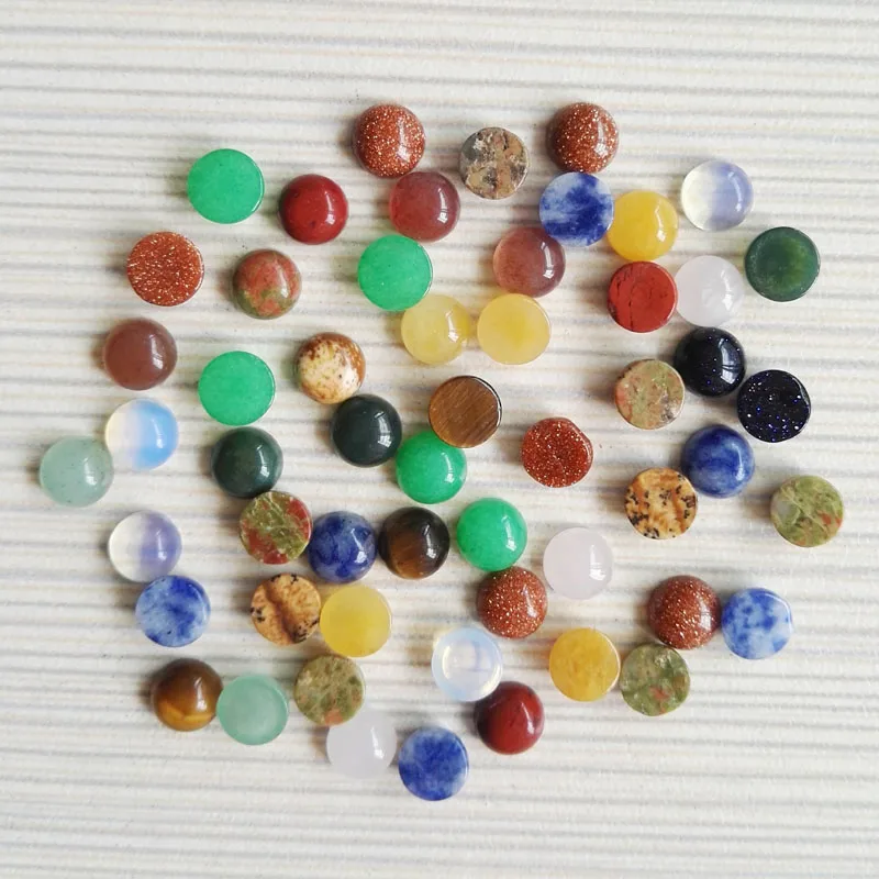 Модный Круглый Кабошон из натурального камня 6 мм высокого качества в