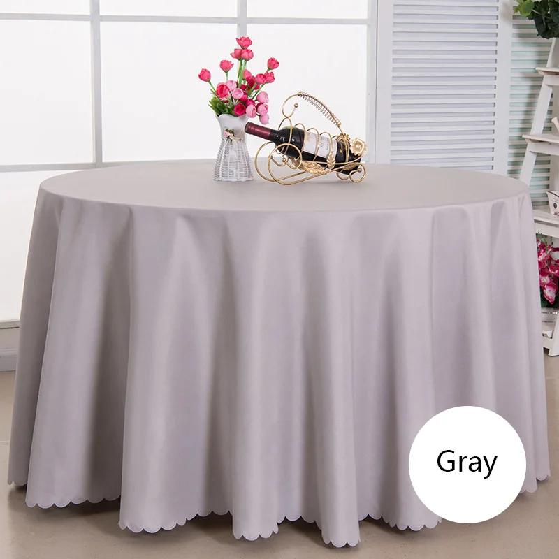 Gray Скатерть IHAD, круглая, квадратная, цветная, скатерть, на Рождество, свадьбу, мероприятие, вечерние, для отеля, для украшения дома, для столовой, Полиэстеровая скатерть - Цвет: Gray